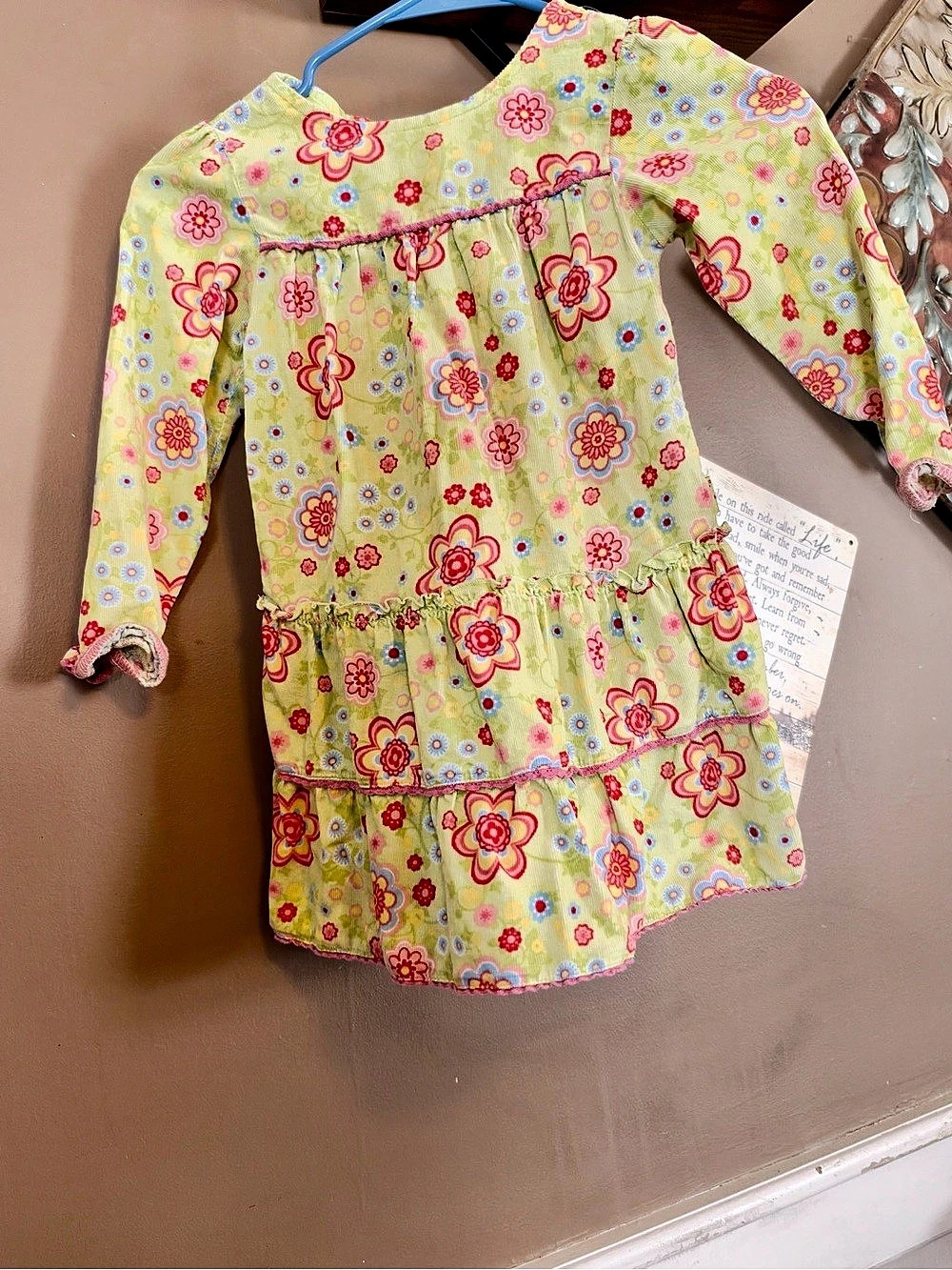Kids Floral Yellow Pink Dress